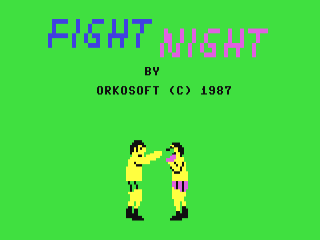 Fight Night title screen for Commodore 64
